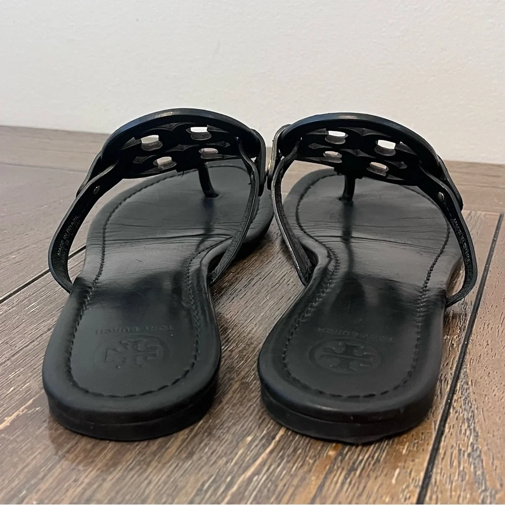 Tory Burch Miller Black Leather Sandals Womens size 9 - Picture 4 of 8